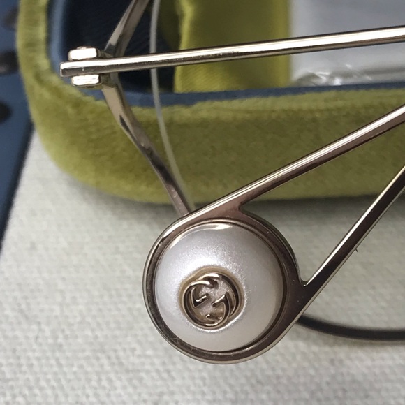 Gucci GG0254OA Gold-001 54-20-135mm Eyeglasses Authentic - Picture 12 of 12